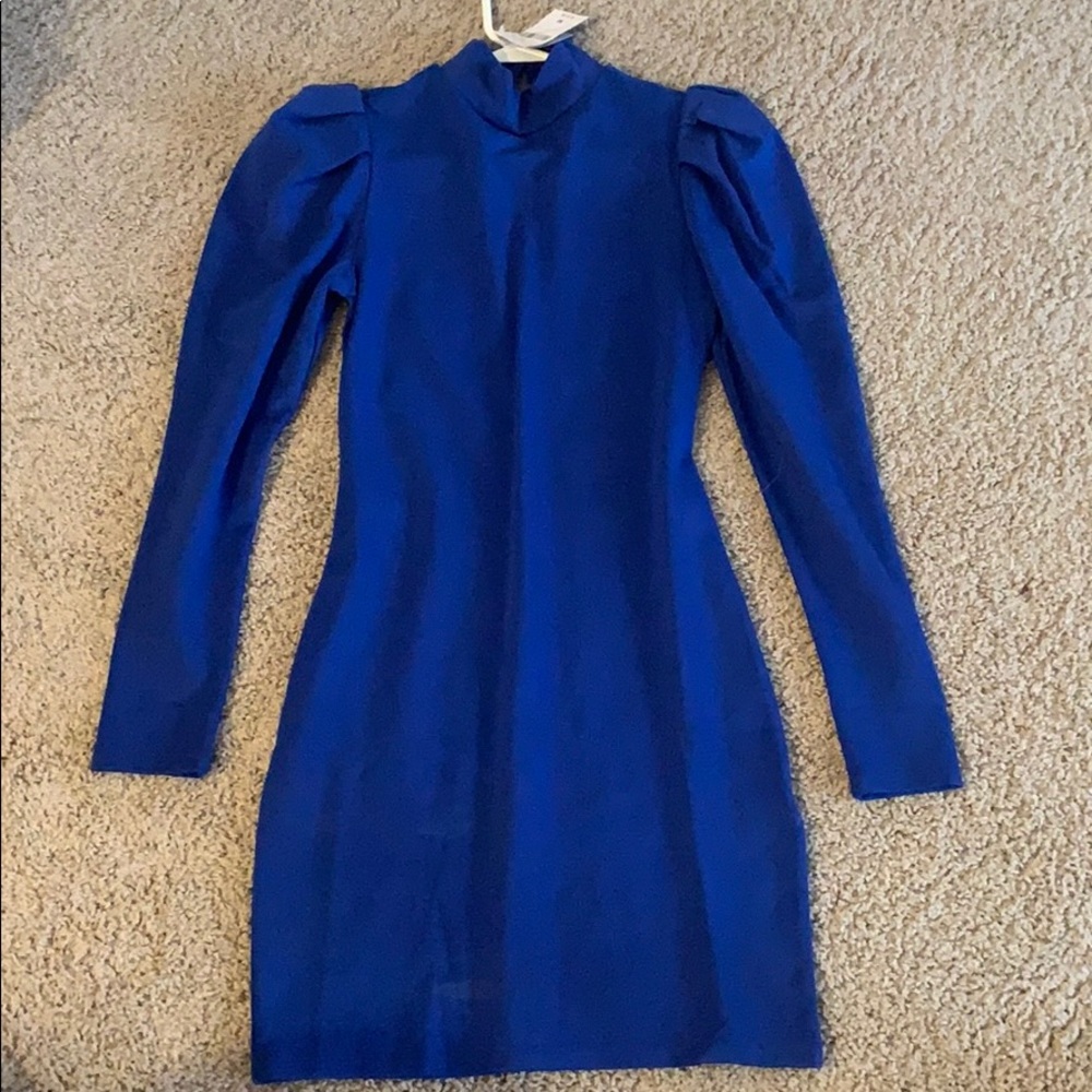 Royal blue long sleeve dress